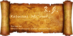 Kalocsai József névjegykártya