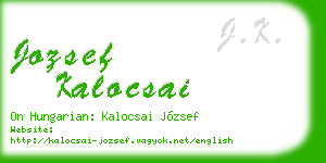 jozsef kalocsai business card