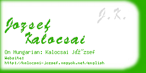 jozsef kalocsai business card